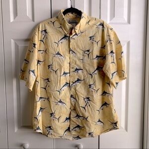Columbia Sportswear Men's Button Down Swordfish All Over Fishing Shirt